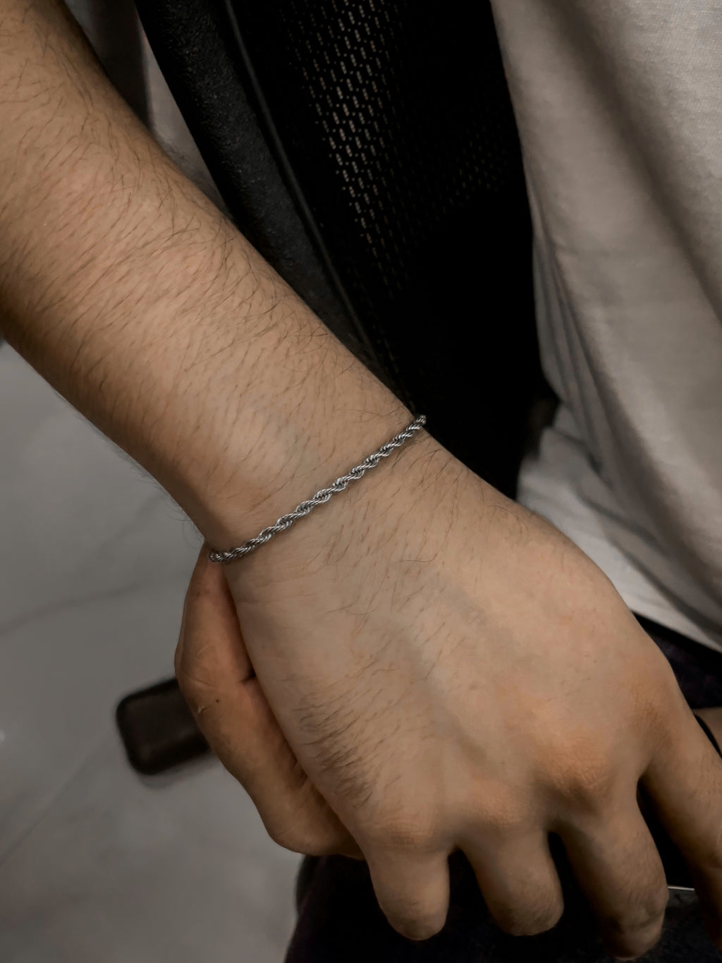 Silver Rope Bracelet